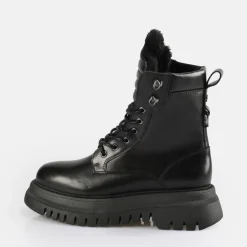 Shop BUFFALO Shade Laceup Hi Warm Bottines Noir