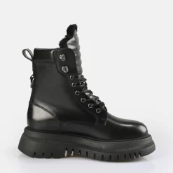 Shop BUFFALO Shade Laceup Hi Warm Bottines Noir