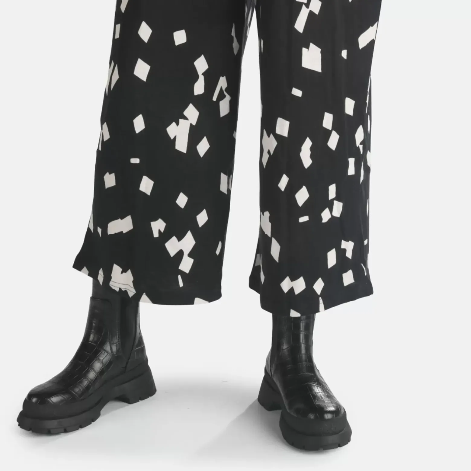 Best BUFFALO Simona Bottines Plates Veganes Aspect Croco Noir