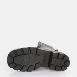 Best Sale BUFFALO Square Laceup Mid Bottines Noir