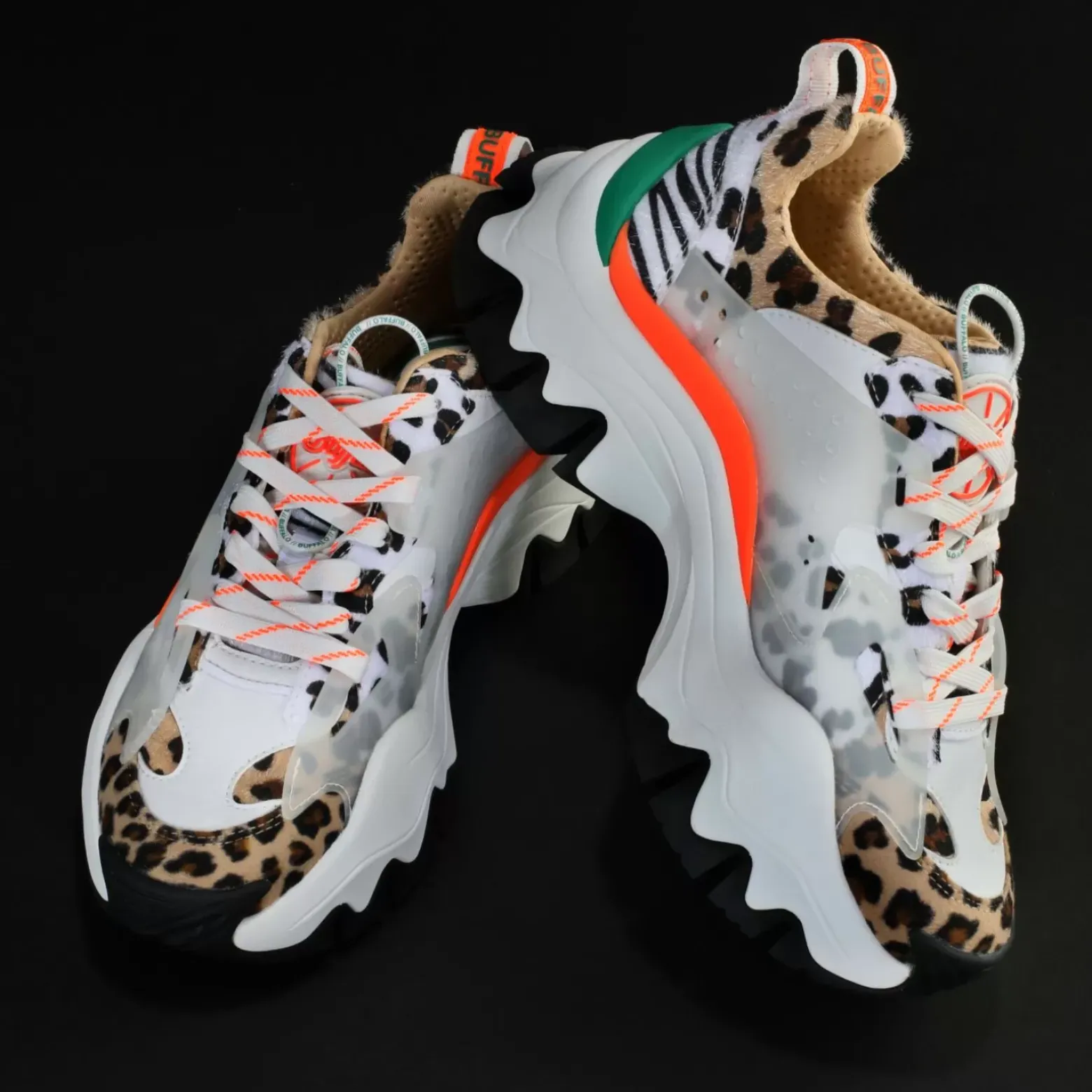 Flash Sale BUFFALO Trail Baskets Basses Veganes Mix Animal Blanc White/Animal