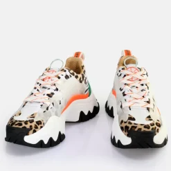 Flash Sale BUFFALO Trail Baskets Basses Veganes Mix Animal Blanc White/Animal