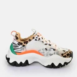 Flash Sale BUFFALO Trail Baskets Basses Veganes Mix Animal Blanc White/Animal