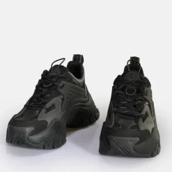 Cheap BUFFALO Trail One Baskets Basses Vegan Noir