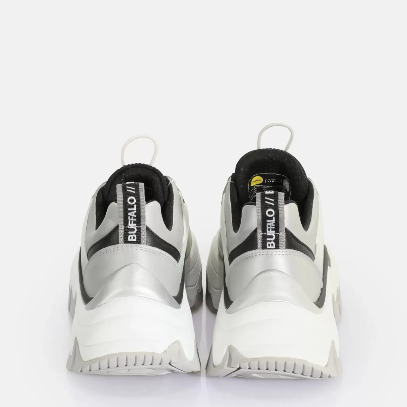 Discount BUFFALO Trail One Baskets Basses Vegan Argent/ Noir