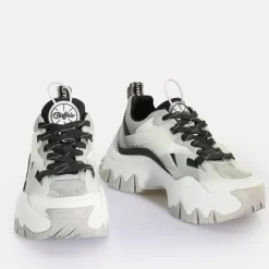 Discount BUFFALO Trail One Baskets Basses Vegan Argent/ Noir