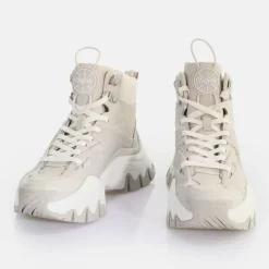 Clearance BUFFALO Trail Two Baskets Mid Beige Blanc Casse