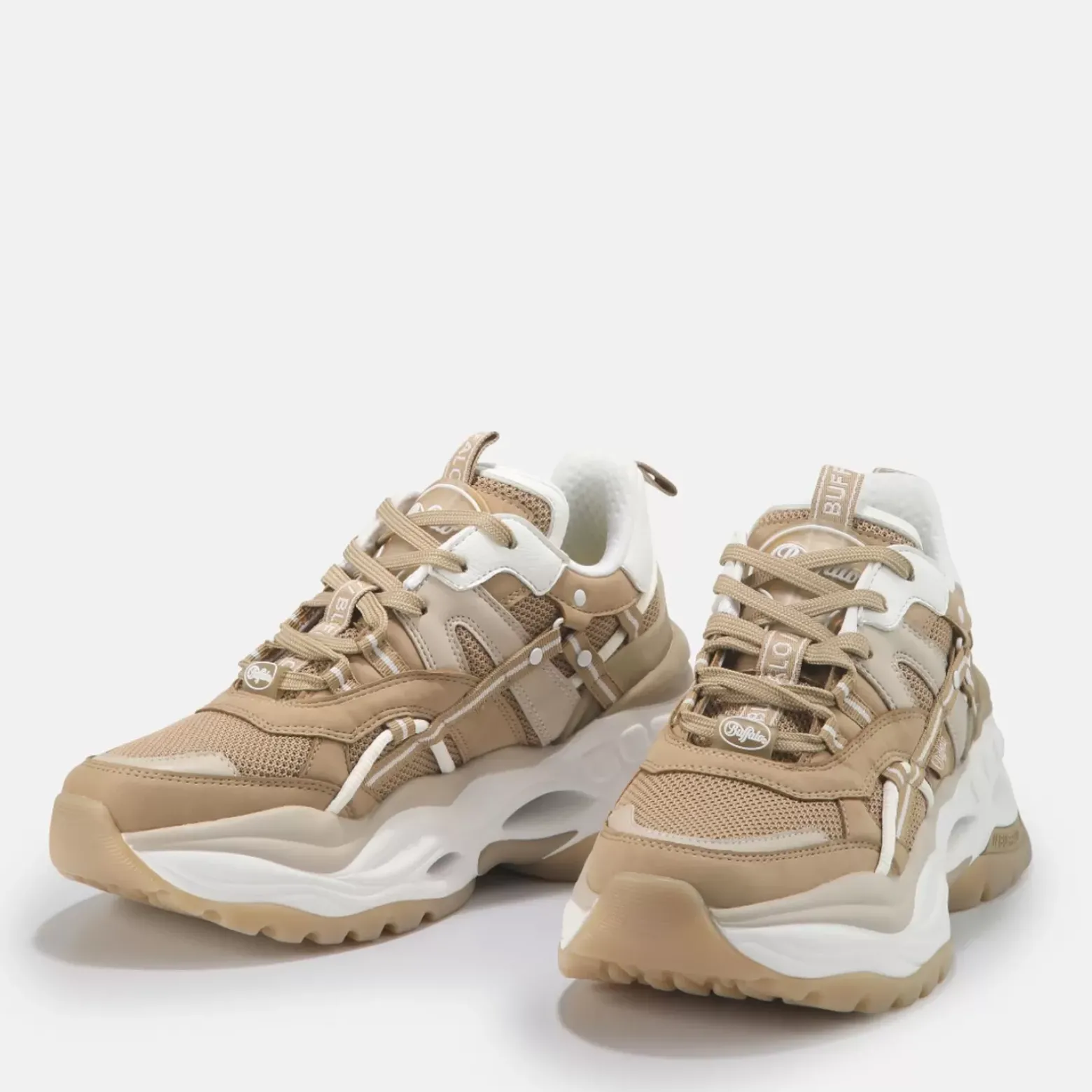 Sale BUFFALO Triplet Hollow Baskets Basses Veganes Beige