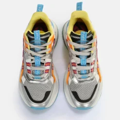 Cheap BUFFALO Triplet Hollow Baskets Basses Vegan Argent/ Violet