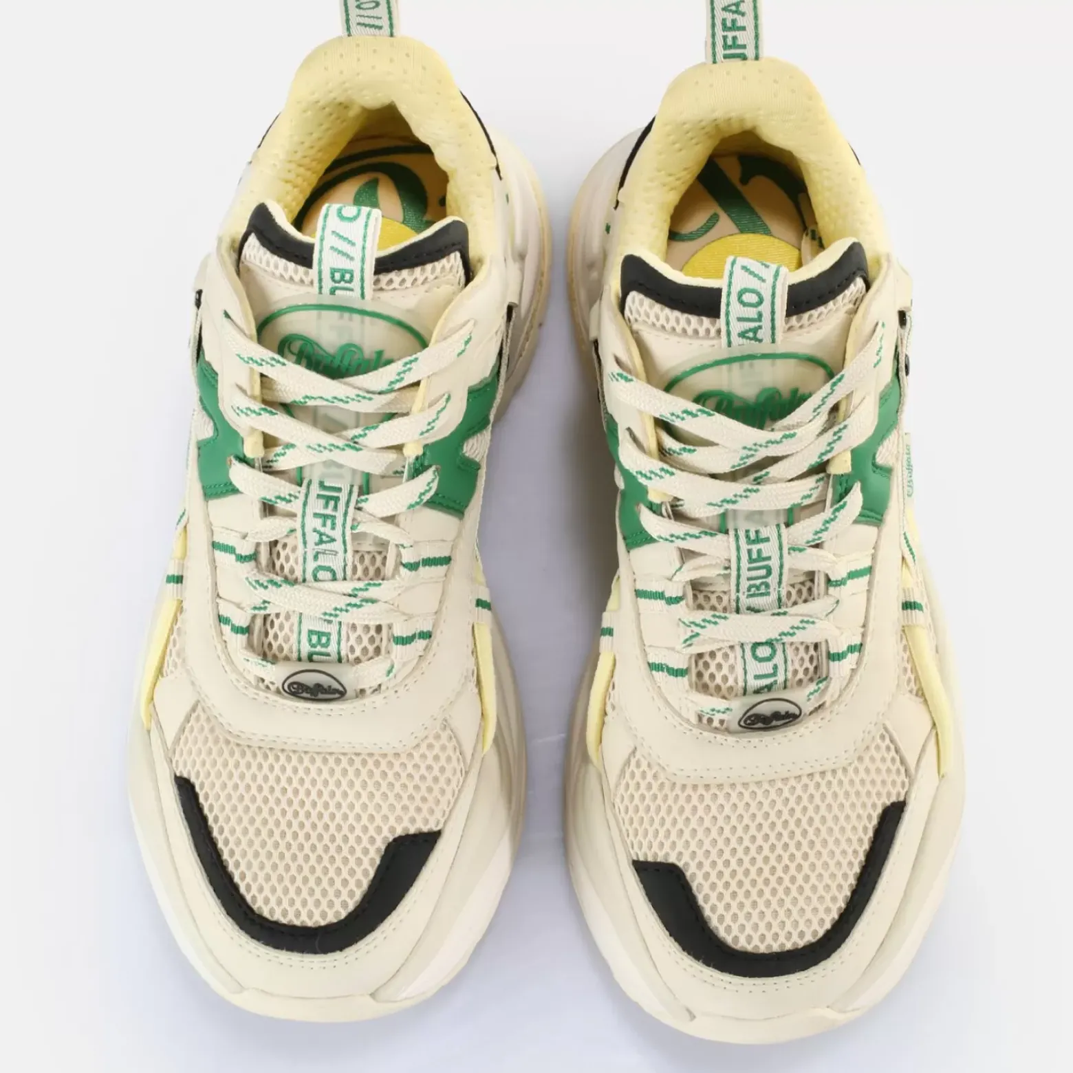 Best BUFFALO Triplet Hollow Baskets Basses Veganes/Vert Creme