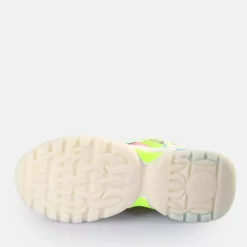 Cheap BUFFALO Triplet Hollow Baskets Basses Veganes Blanc/Fluo Multicolore White