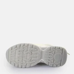 Cheap BUFFALO Triplet Lace Baskets Basses Veganes Blanc/ E Argent