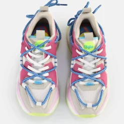 Best BUFFALO Triplet Lace Baskets Basses Veganes Clair/Fluo Multicolore Gris