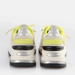 Clearance BUFFALO Triplet Lace Baskets Basses Vegane/Citron Vert Creme