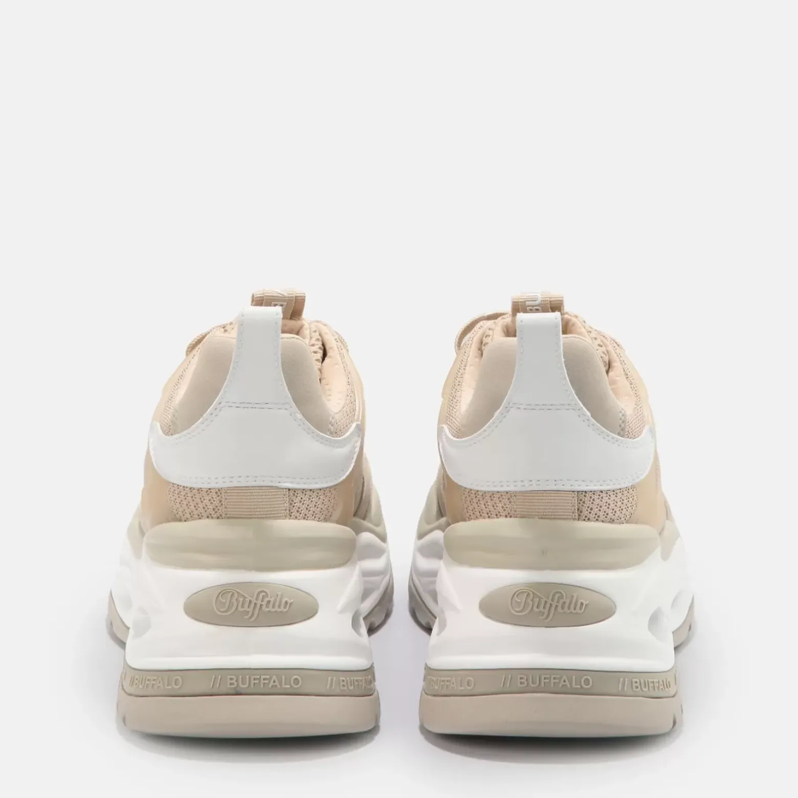 Flash Sale BUFFALO Triplet M Baskets Basses Veganes Et Blanc Beige