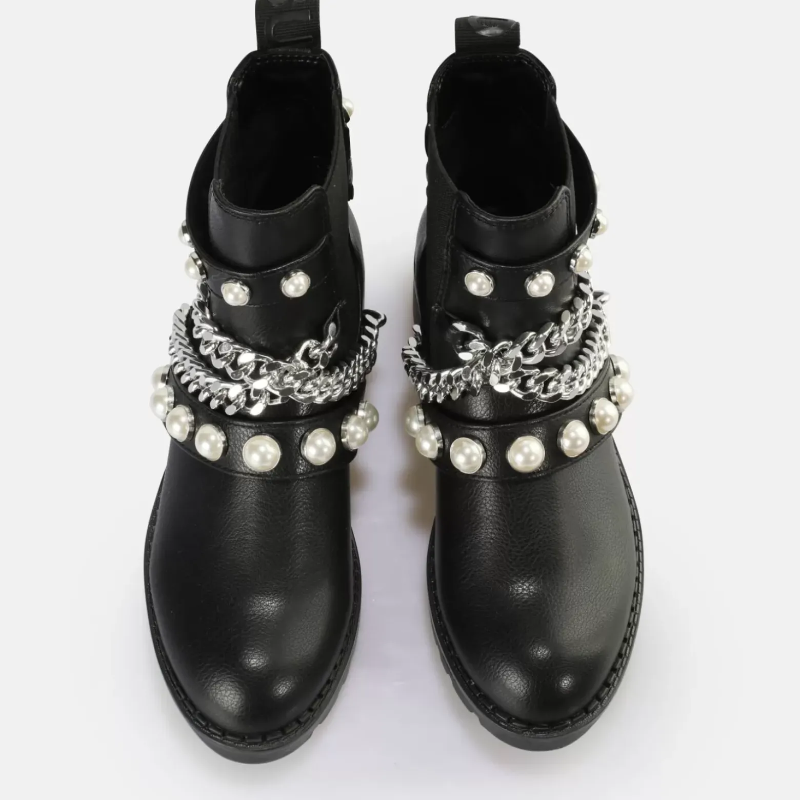 Online BUFFALO Wave Pearl Chelsea Bottes Vegan Noir
