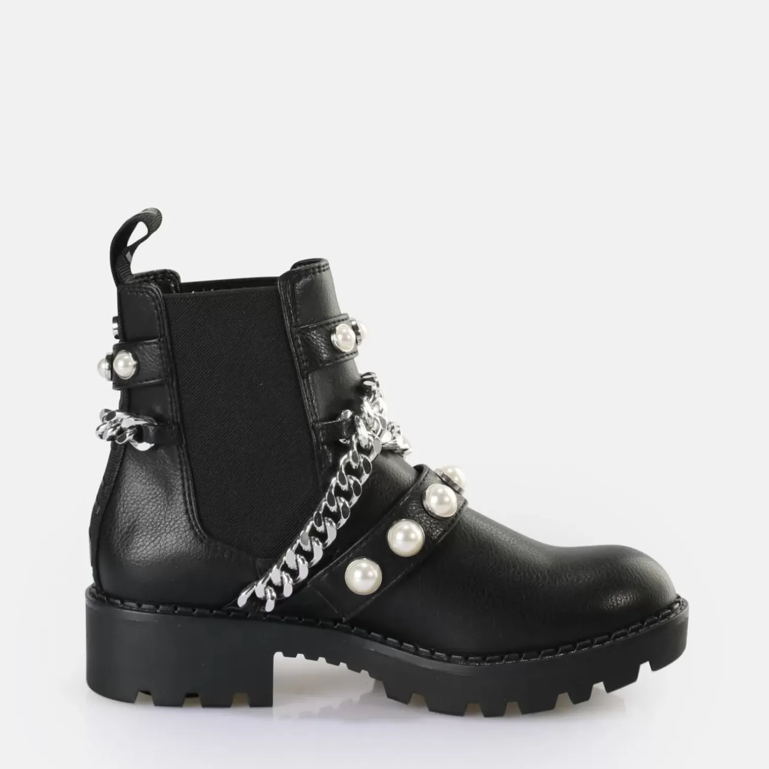 Online BUFFALO Wave Pearl Chelsea Bottes Vegan Noir