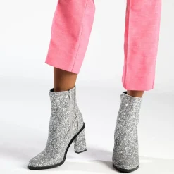 Hot BUFFALO Zoe Ankle Bottines Vegan Argent