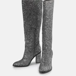Fashion BUFFALO Zoe Boot Bottes Veganes Gris Glitzer/Silber