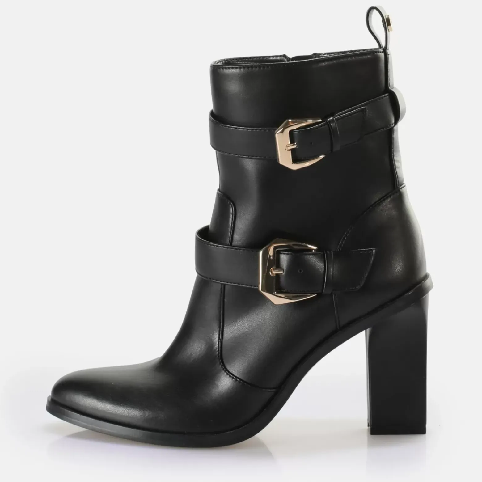 Cheap BUFFALO Zoe Buckle Boot Bottes Vegan Noir