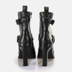 Cheap BUFFALO Zoe Buckle Boot Bottes Vegan Noir