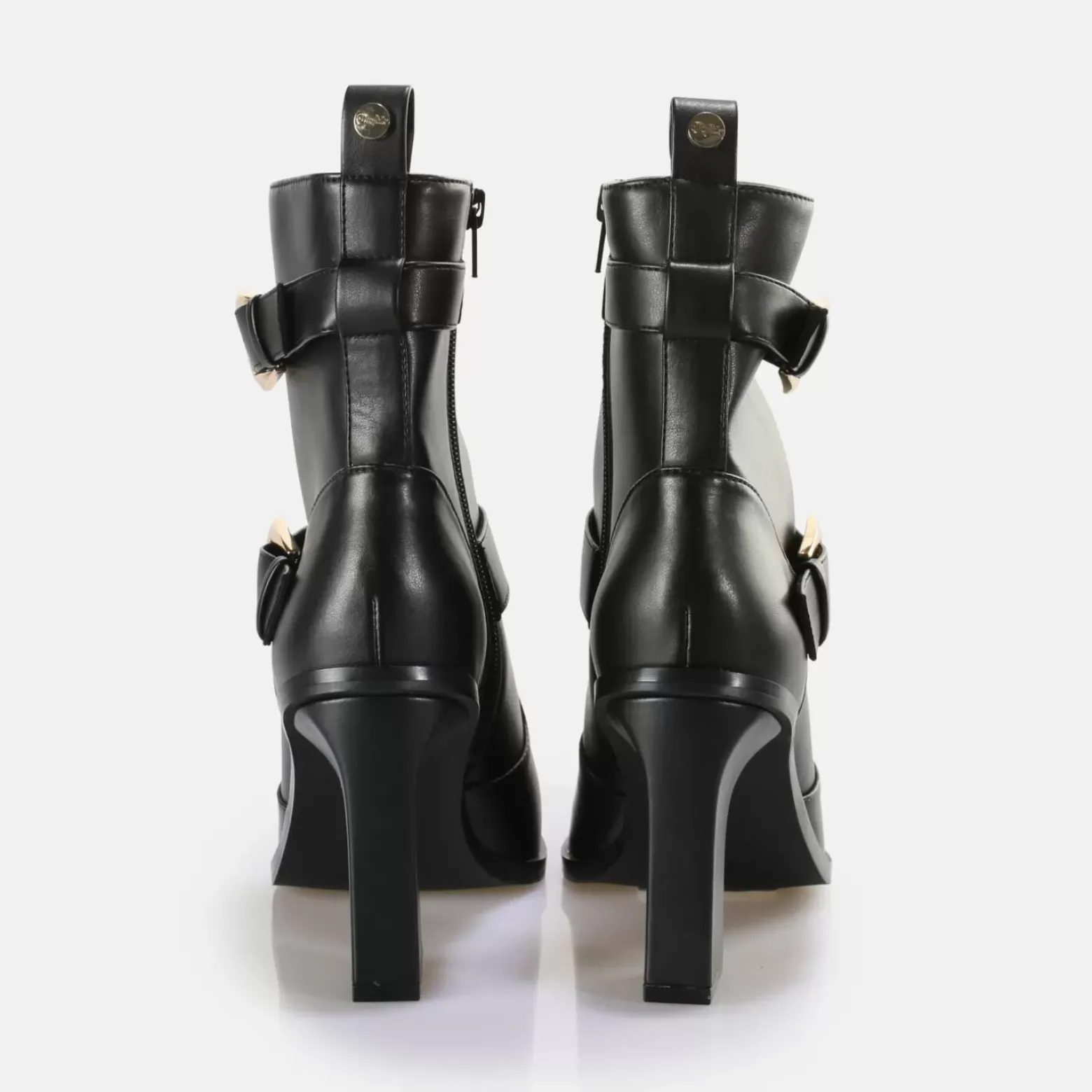 Cheap BUFFALO Zoe Buckle Boot Bottes Vegan Noir