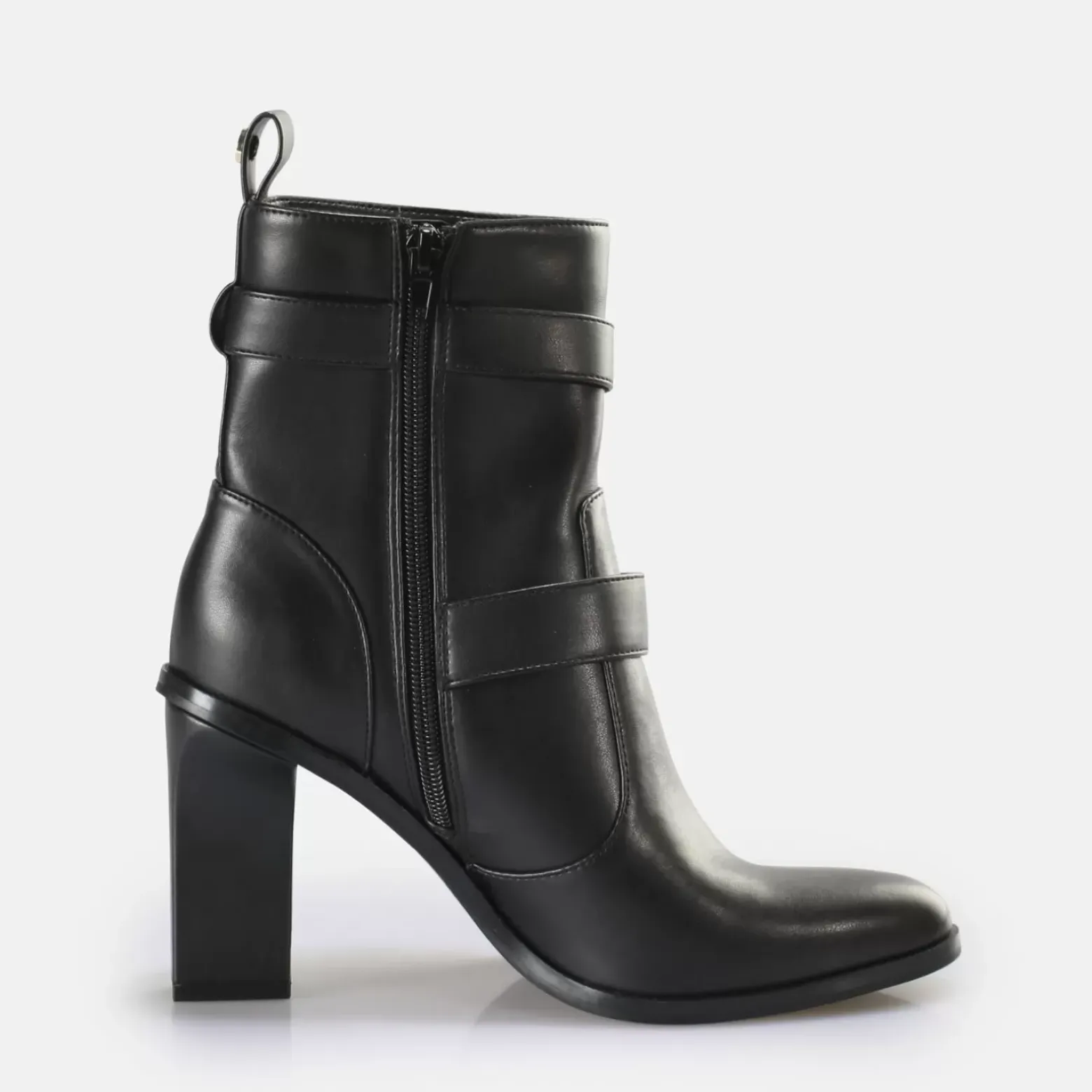 Cheap BUFFALO Zoe Buckle Boot Bottes Vegan Noir