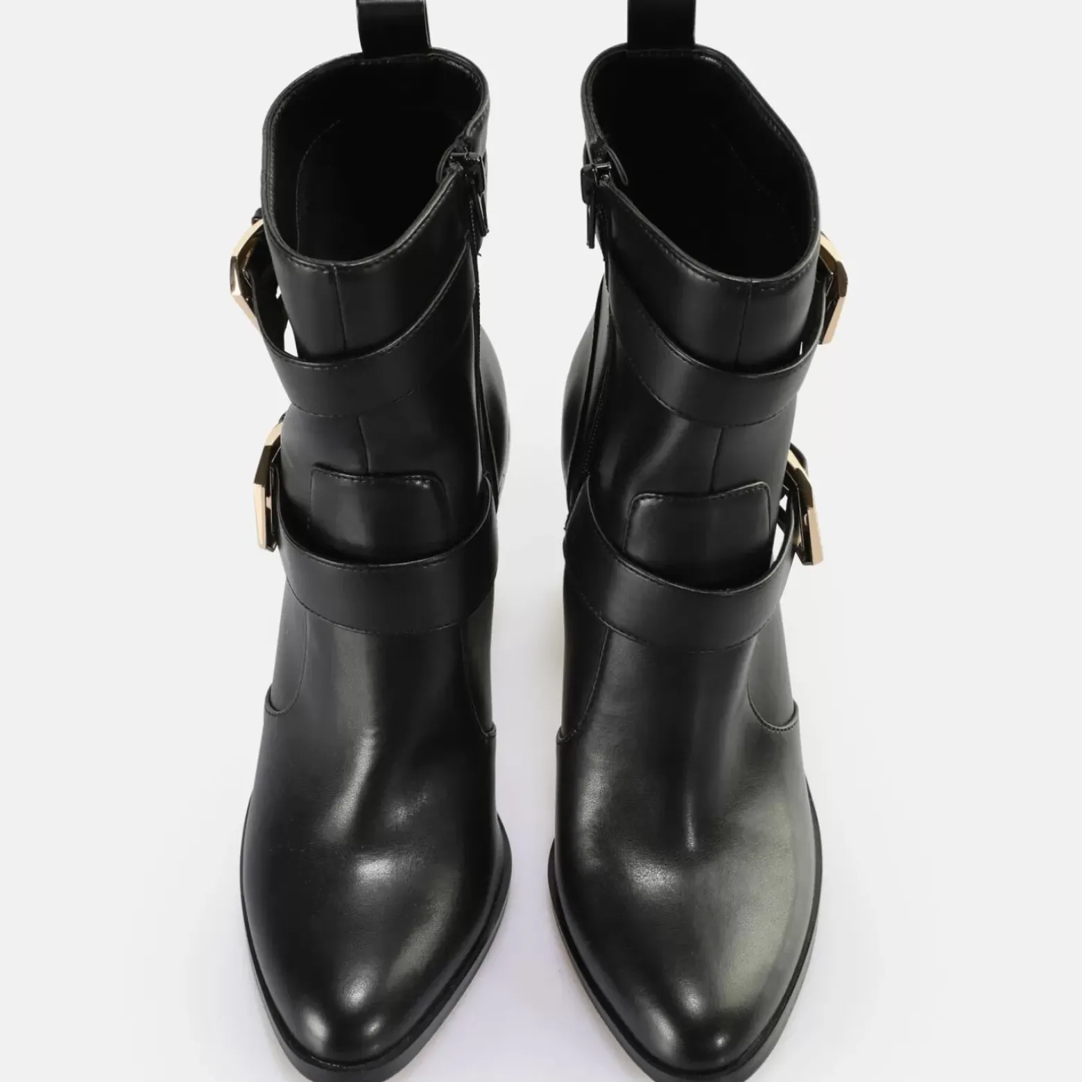 Cheap BUFFALO Zoe Buckle Boot Bottes Vegan Noir